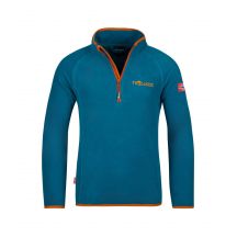 Trollkids Felpa Nordland Half Zip Fleece Deep Lagoon/Cinnamon Lightweight and Breathable