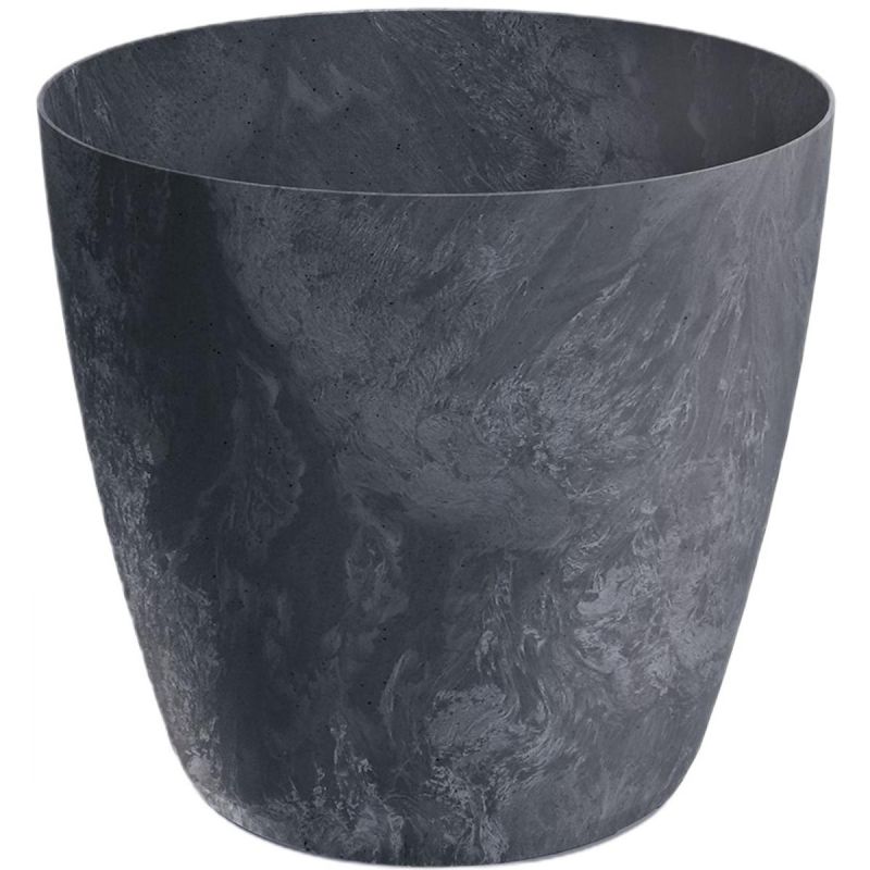 MATE CONCRETE EFFECT FLOWER POT 18CM ANTHRACITE