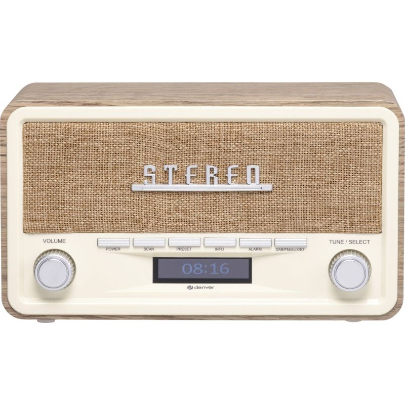 Denver DAB-18 Retro Radio, light wood