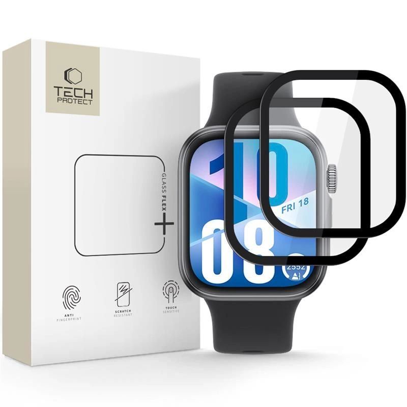 Tech-Protect Glass Flex+ 2-pack hybrid glass for Huawei Watch Fit 3 / 4 - black