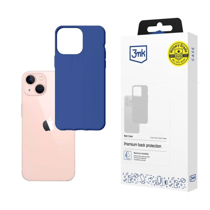 Case for iPhone 14 from the 3mk Matt Case series - blue