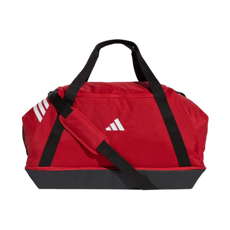 adidas Tiro Duffle Large Sports Bag with Bottom Compartment, Red JY7950