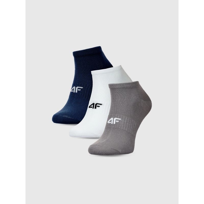 Men's casual ankle socks (SET OF 3) 4F 4FWMM00USOCM442-95S