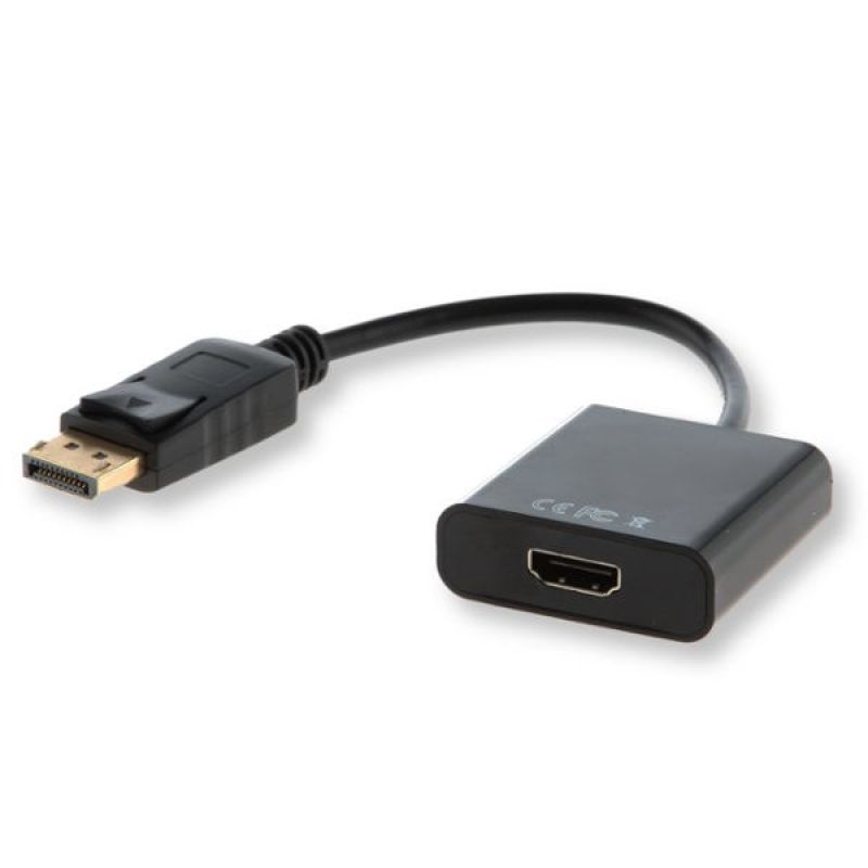 SAVIO cl-55 adapter (HDMI F - DisplayPort M; 0.10m; black)