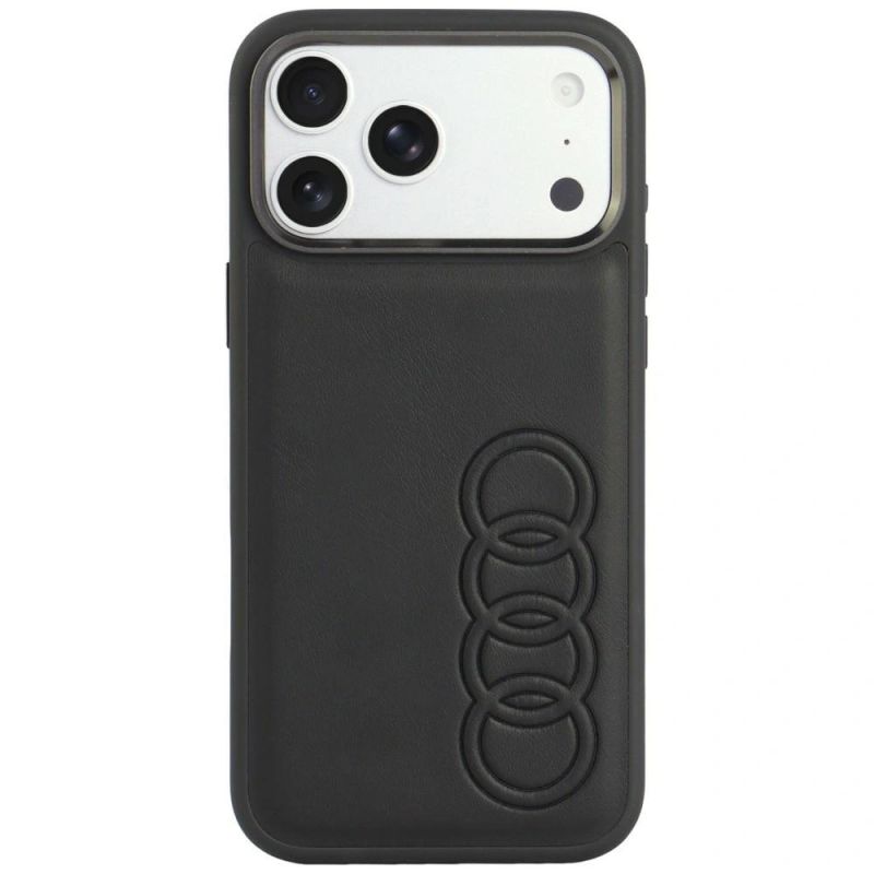 Audi TT Synthetic Leather MagSafe Case for iPhone 18 Pro Max / 17 Pro Max - Black