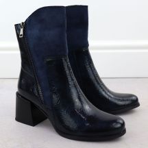 M. Daszyński Stivali Patent Block-Heel Ankle M.Daszyński
