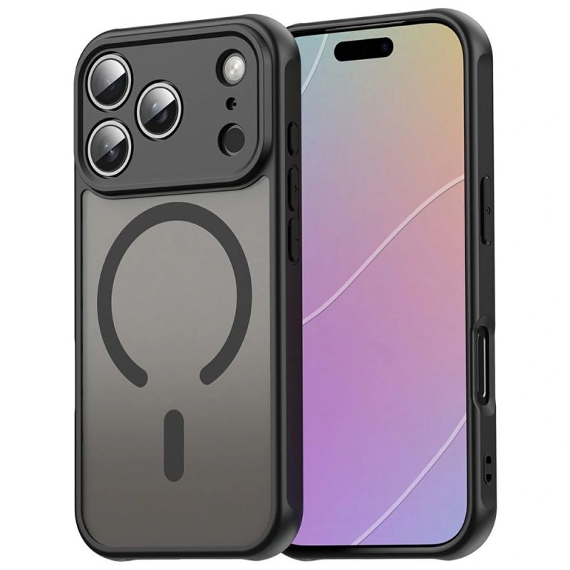 iPhone 18 Pro / 17 Pro PC TPU Magnetic Matte Case, Drop-Resistant - Black