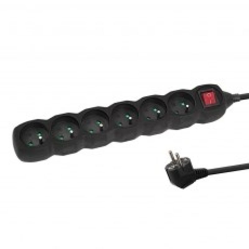 ESPERANZA POWER STRIP 6 OUTLETS 5M SWITCH BLACK ELK219K