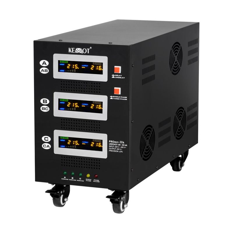 Automatic three-phase voltage stabilizer KEMOT PROavr-30k