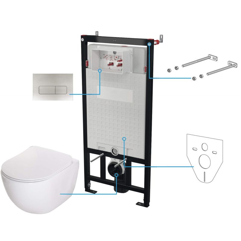 6-in-1 concealed toilet set