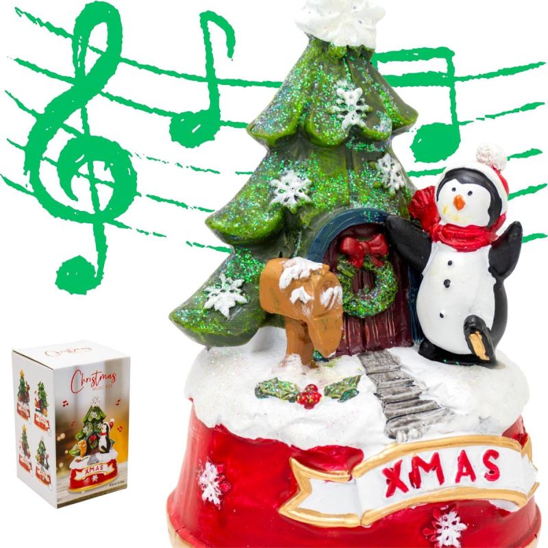 PLAYING PENGUIN CHRISTMAS DECORATION