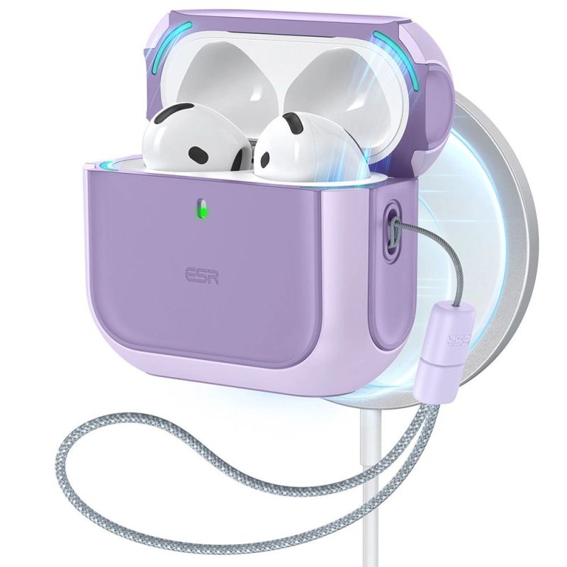 ESR Orbit Halolock MagSafe case for Apple AirPods 4 - purple
