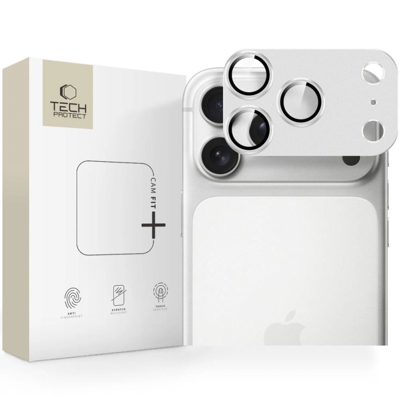Tech-Protect Camfull Fit+ Camera Lens Glass for iPhone 17 Pro Max - Silver