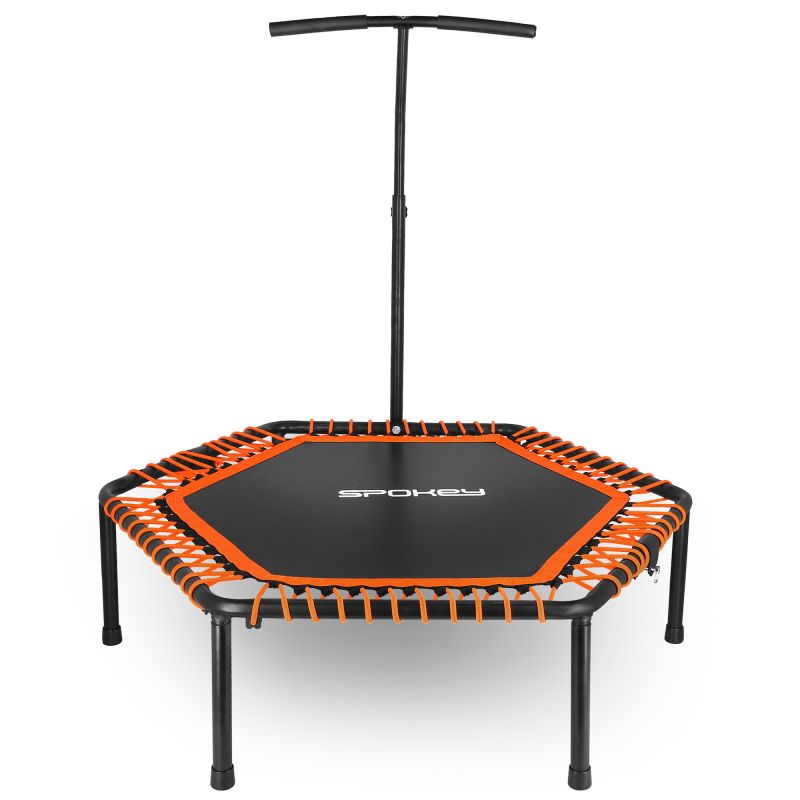 Fitness trampoline with handle..