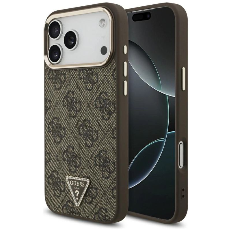 Guess 4G Triangle Logo MagSafe Case for iPhone 17 Pro Max / 18 Pro Max - Brown
