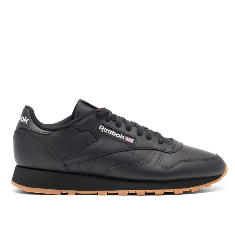 Men’s Leather Sneakers Reebok Classic Leather, Black Sports Shoes (GY0954/100008493)