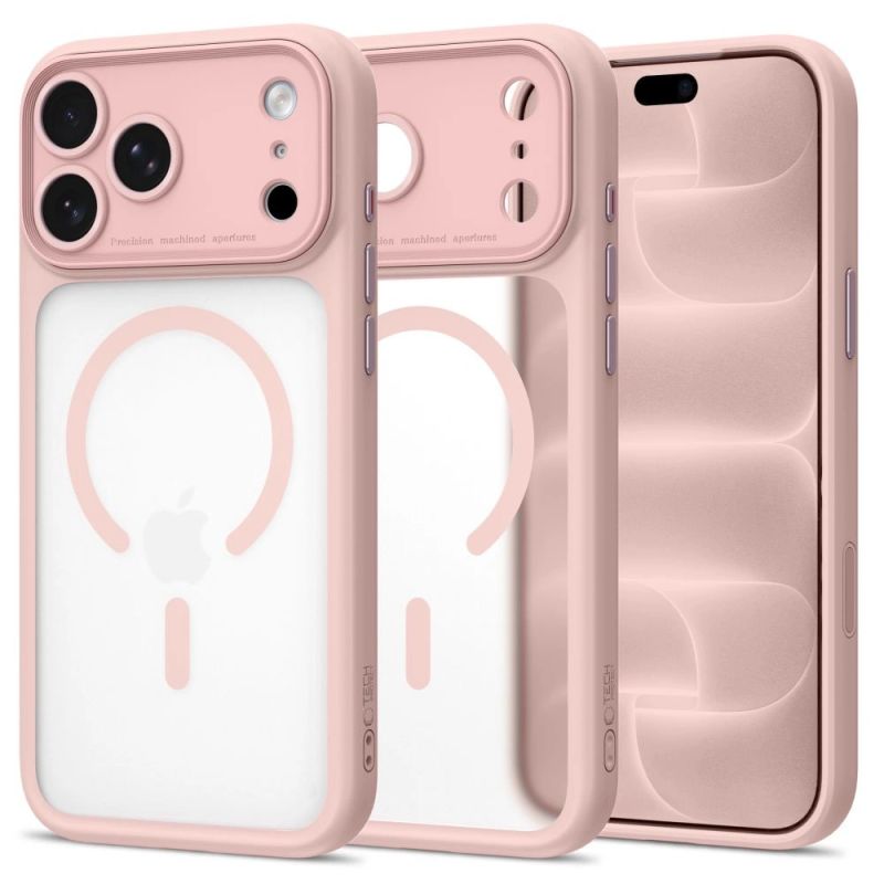 Tech-Protect MagPeak MagSafe CC Case for iPhone 18 Pro Max / 17 Pro Max – Matte Pink