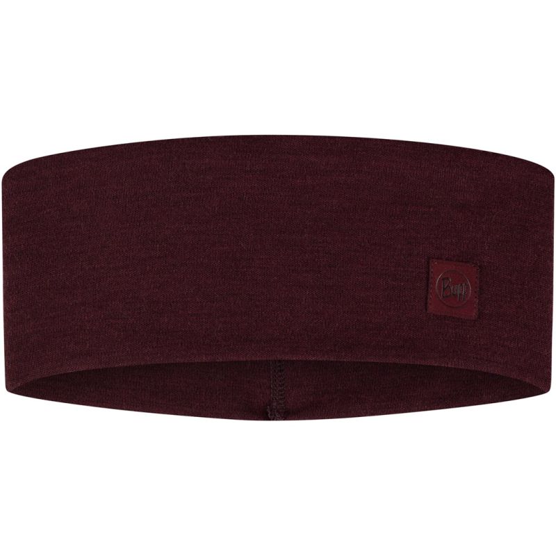 BUFF MERINO WIDE HEADBAND SOLID GARNET – One Size