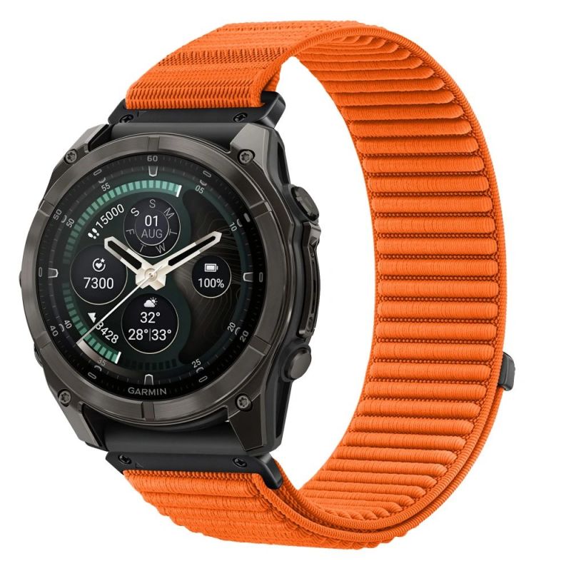 Tech-Protect NylonLoop Strap for Garmin Fenix 5X / 5X Plus / 6X / 6X Pro / 7X / 8 / 8 Pro / 9 / 9 Pro (51 mm) – Orange