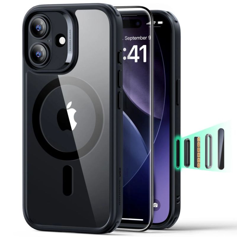 ESR Classic Hybrid MagSafe + Tempered Glass Set for iPhone 17 - Clear Black