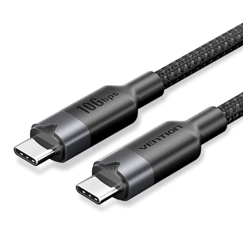 USB-C to USB-C Vention USB 3.2 Cable 5A 10Gbps 1m Black