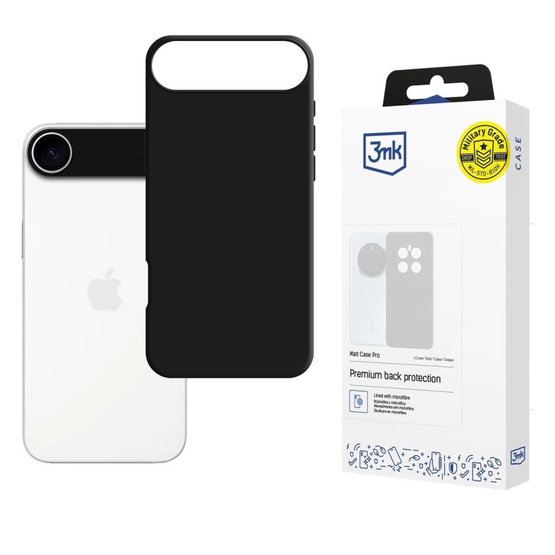 3mk Matt Case Pro for Apple iPhone 17 Air - Matte Black