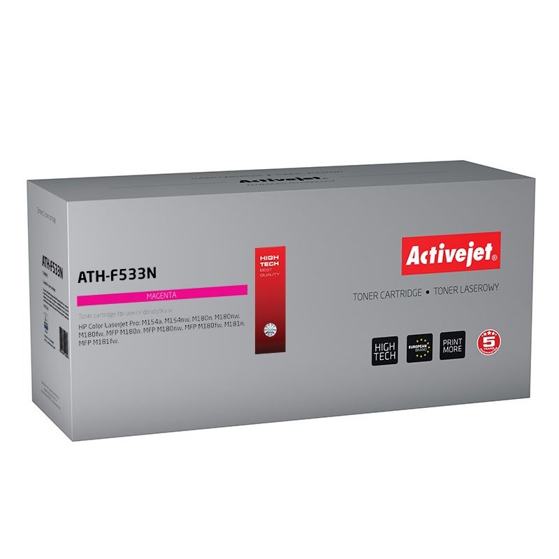 Activejet ATH-F533N Toner (replacement for HP 205A CF533A; Supreme; 900 pages; Red)
