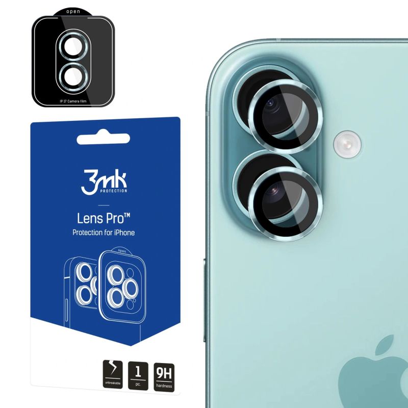3mk Lens Protection Pro tempered glass for iPhone 17 - green