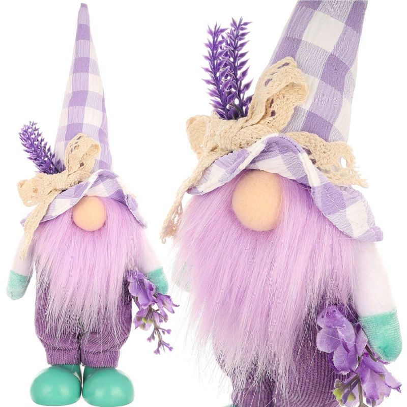 Gnome 25cm with lavender boy spring decoration