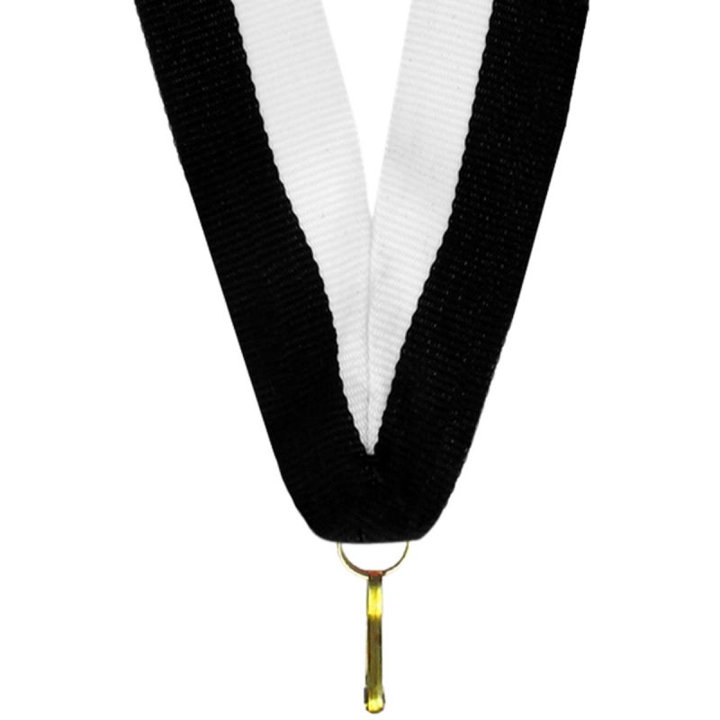 Ribbon 22 mm - white and black