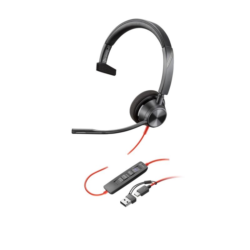 Poly Blackwire 3310 Mono Microsoft Teams USB-C Headset