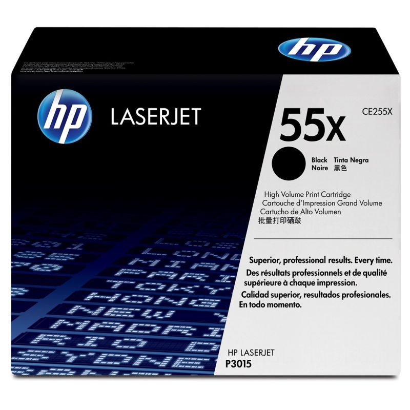 HP Black Toner HP 55X, HP55X=CE255X, 12500 pages