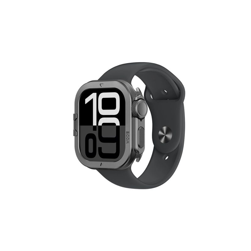 AmazingThing Titan Pro Metal Case for Apple Watch 11 46mm Aluminum - Black