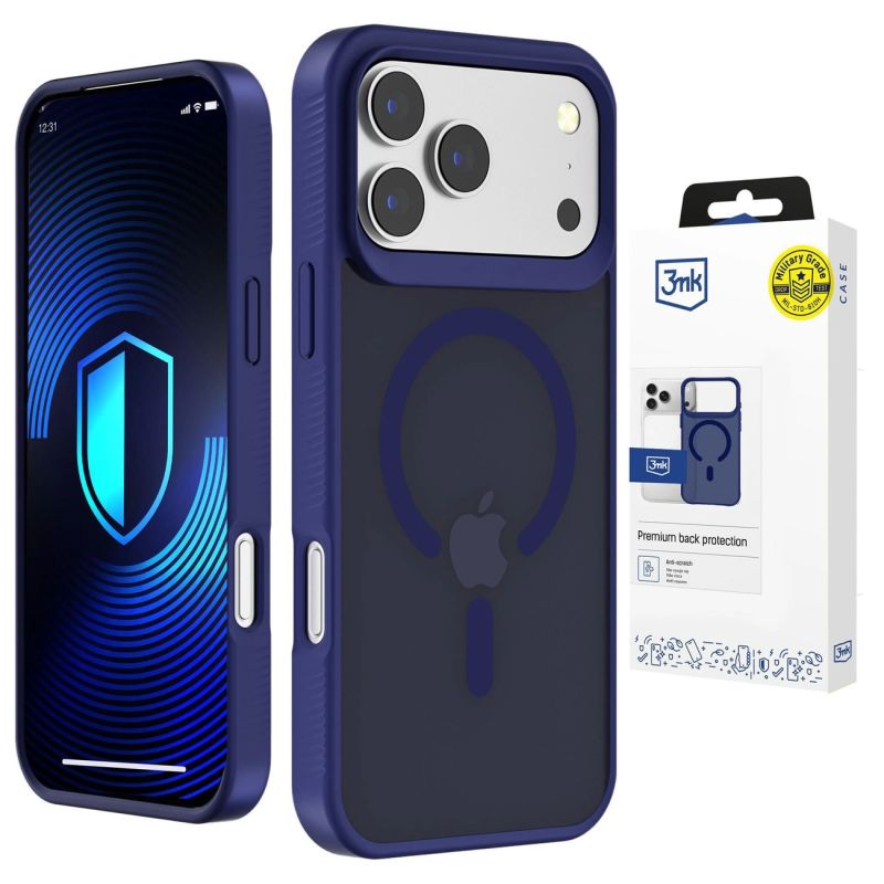 3mk Smoke MagCase for iPhone 17 Pro Max - Blue-Translucent