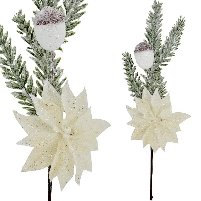 DECORATIVE BRANCH 23 CM SILVER