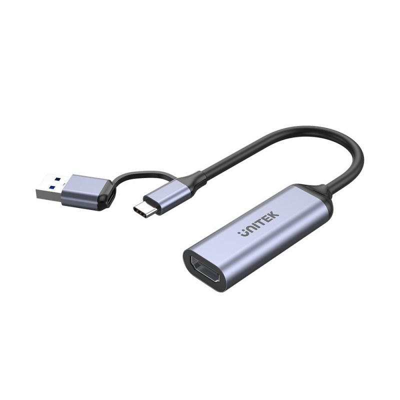 UNITEK USB-C/A Streaming Card, 4K HDMI 1.4B