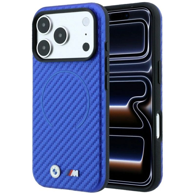 BMW M Carbon Printed Ring MagSafe Case for iPhone 17 Pro Max / 18 Pro Max - Blue