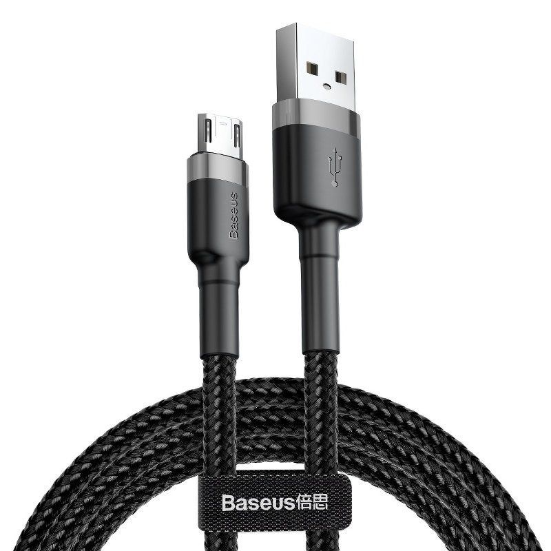 Baseus cafule CAMKLF-BG1 cable (USB M - Micro USB M; 1m; gray-black)