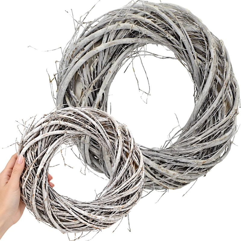 DECORATIVE WREATH 20 CM WHITE