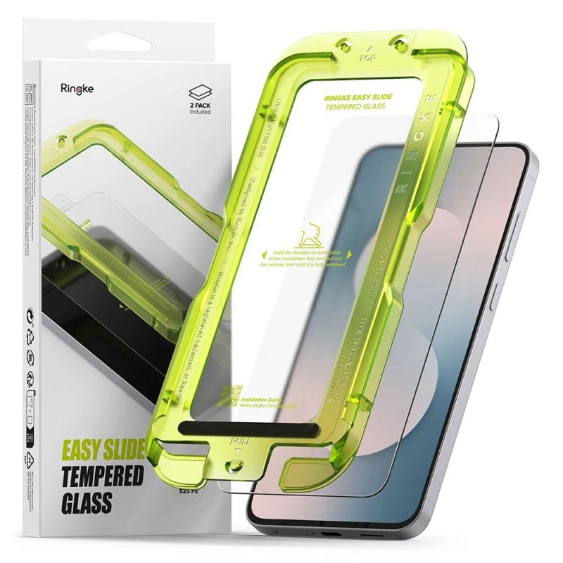 Ringke Easy Slide Tempered Glass 2-Pack for Samsung Galaxy S25 FE