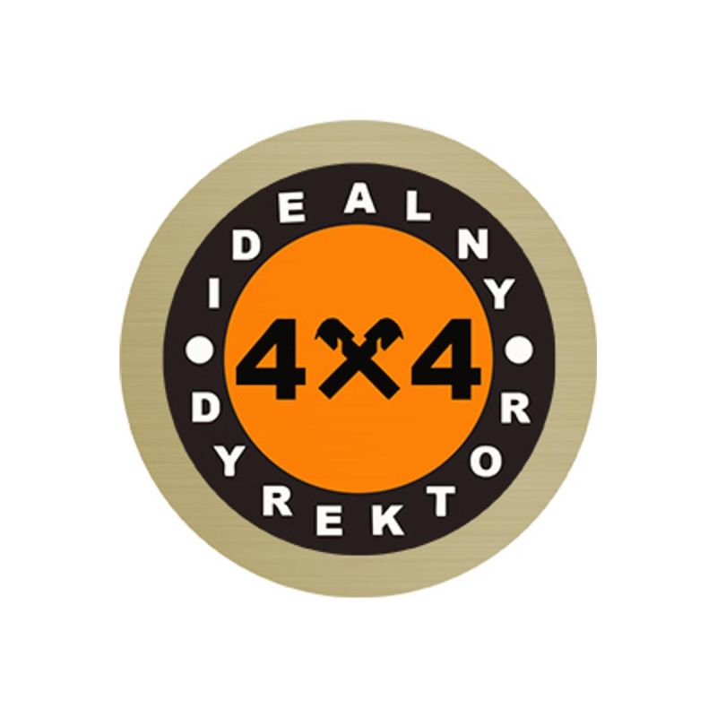 38 mm Gold Sticker with Full-Color Print