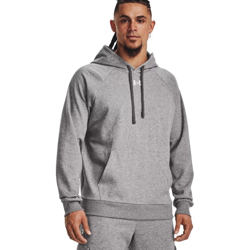 Men’s Under Armour Rival Fleece Hoodie sweatshirt grey 1379757 025 XL
