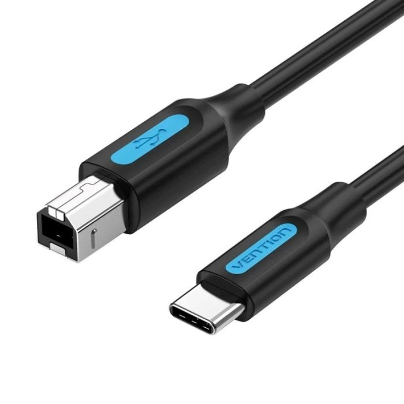 USB 2.0 Type C Male to Type B Male Printer Cable 2m