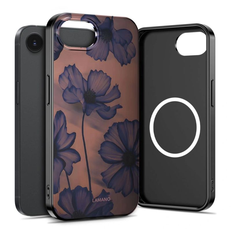 Tech-Protect Lamano MagSafe case for iPhone 16e / 17e - brown-purple