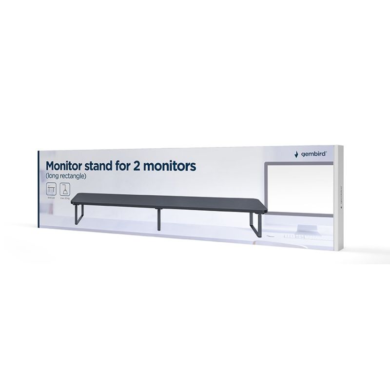 GEMBIRD 2-MONITOR STAND (RECTANGULAR SHAPE)