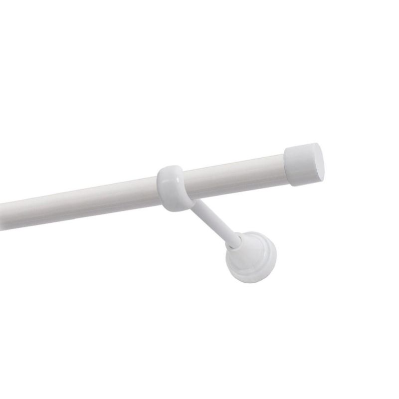 Single Curtain Pole Ø 19 mm, White, 480 cm, LUNA KOWALSKI
