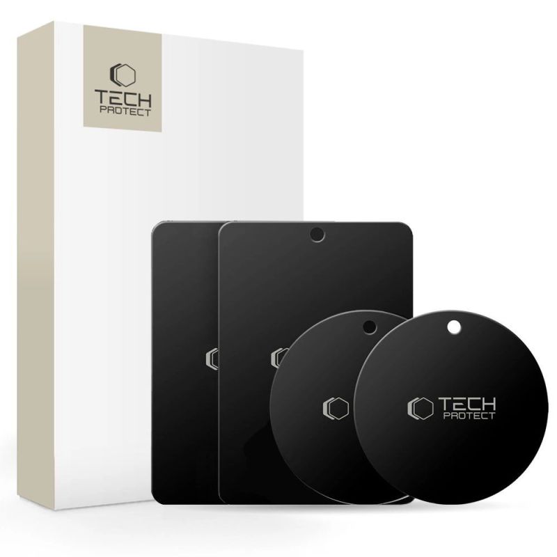 Tech-Protect MetalPlate magnetic plates for car holders - black (4 pcs.)