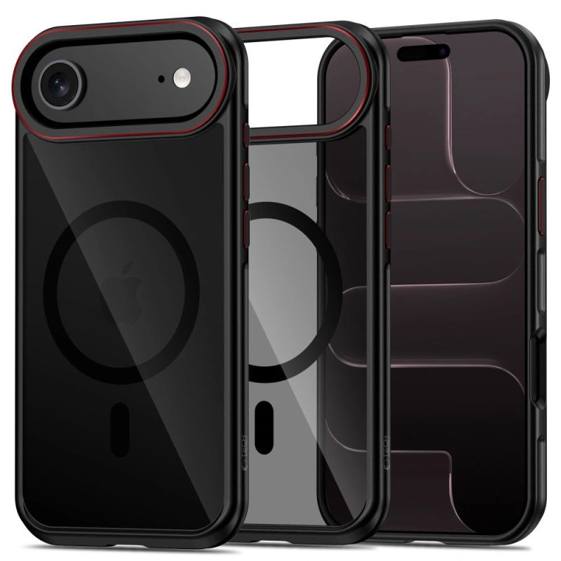 Tech-Protect MagHybrid MagSafe Case for iPhone Air - Black and Red