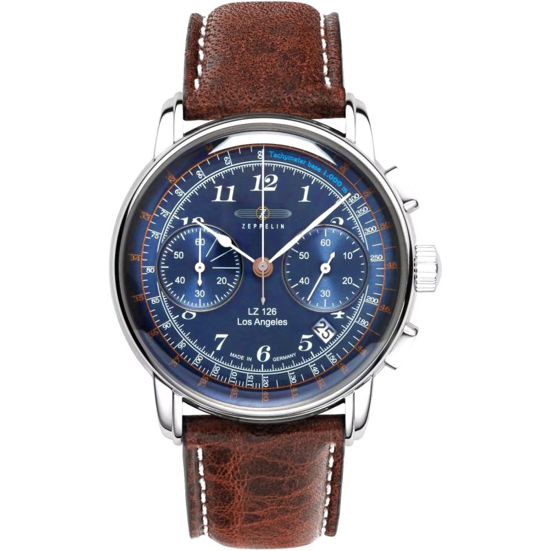 ZEPPELIN Los Angeles LZ 126 7614-3 Men's Watch + BOX