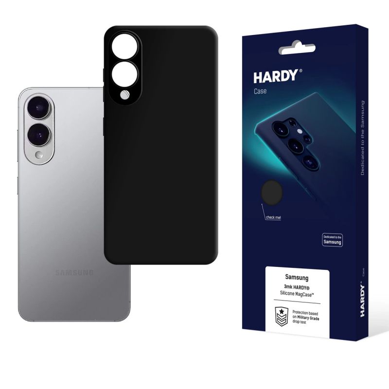 3mk Hardy Silicone MagCase for Samsung Galaxy S25 Edge - Black